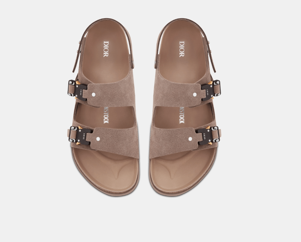 Birkenstock × Dior o1w1db10224 Milano Sandal Smooth Calf in Brown Size US 10 / EU 43 - 4 Thumbnail