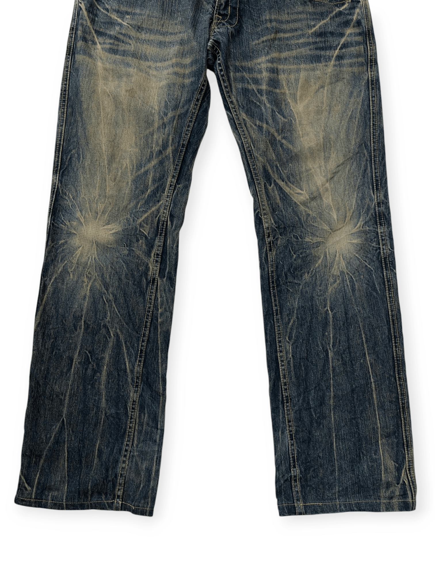 Blueway Japan Made Baggy Distressed Denim