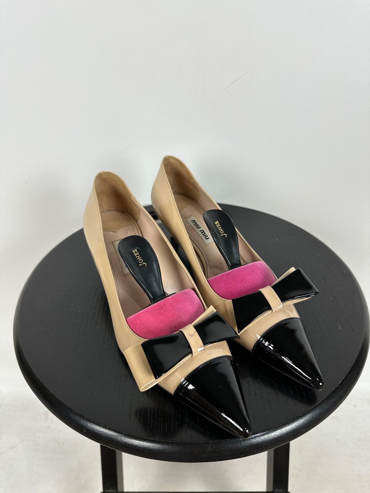 Miu Miu Miu Miu Patent Leather Bow Kitten Heels Size US 6 / IT 36 - 2 Thumbnail
