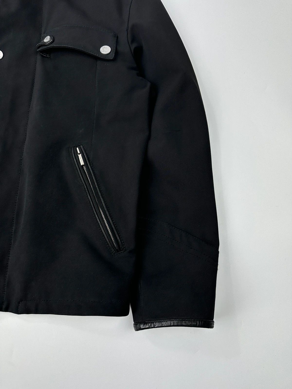 Versace Versace Early 00’s Black 4 Pockets High Collar Bomber Jacket Size US M / EU 48-50 / 2 - 4 Thumbnail