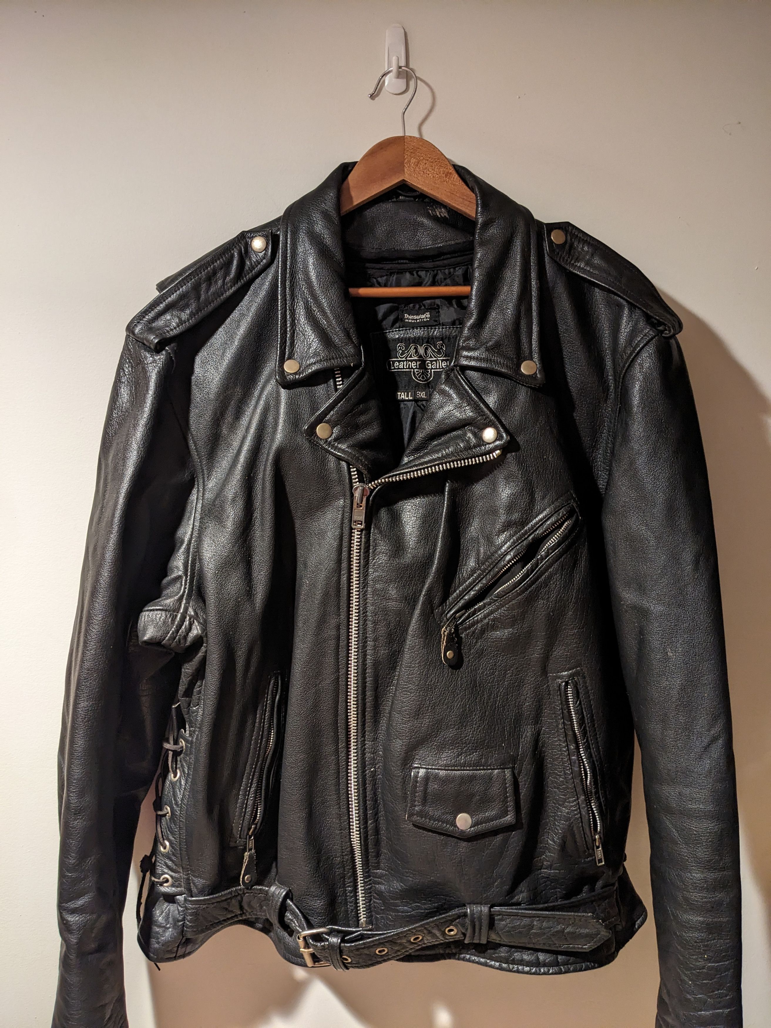 Vintage 90s Harley Davidson Motorcycle Tall Leather Jacket