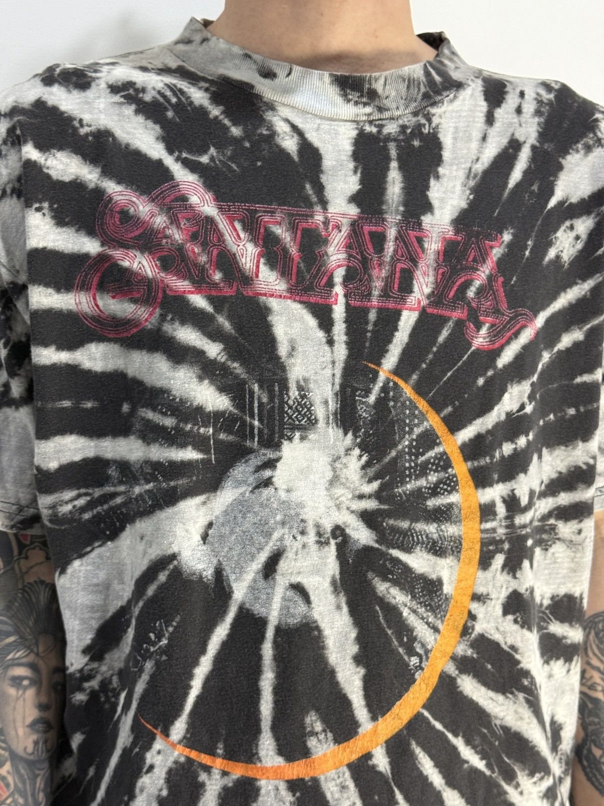 Vintage Vintage 1990s Santana Tie Dye Tshirt Size US XL / EU 56 / 4 - 3 Thumbnail