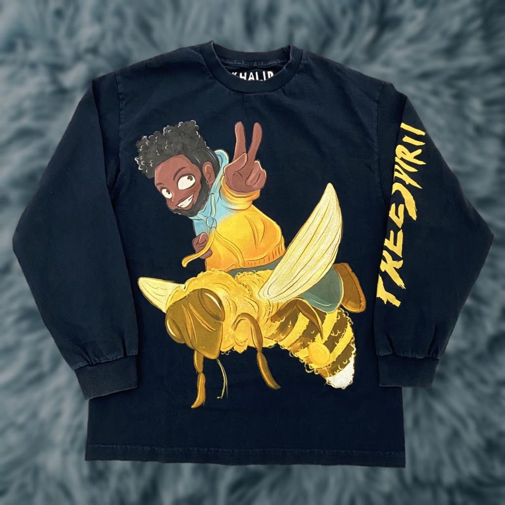 ESPIRIT VINTAGE Khalid Free Spirit Shirt Adult Medium Navy Blue Long Sleeve 2019 Tour Tee Mens M Size US M / EU 48-50 / 2 - 1 Thumbnail