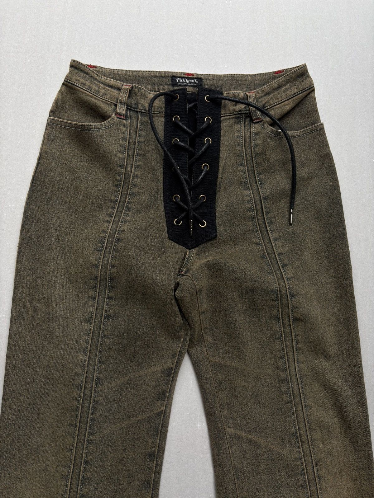 If Six Was Nine Fullhearts Lace up flare jeans Size US 26 / EU 42 - 2 Thumbnail