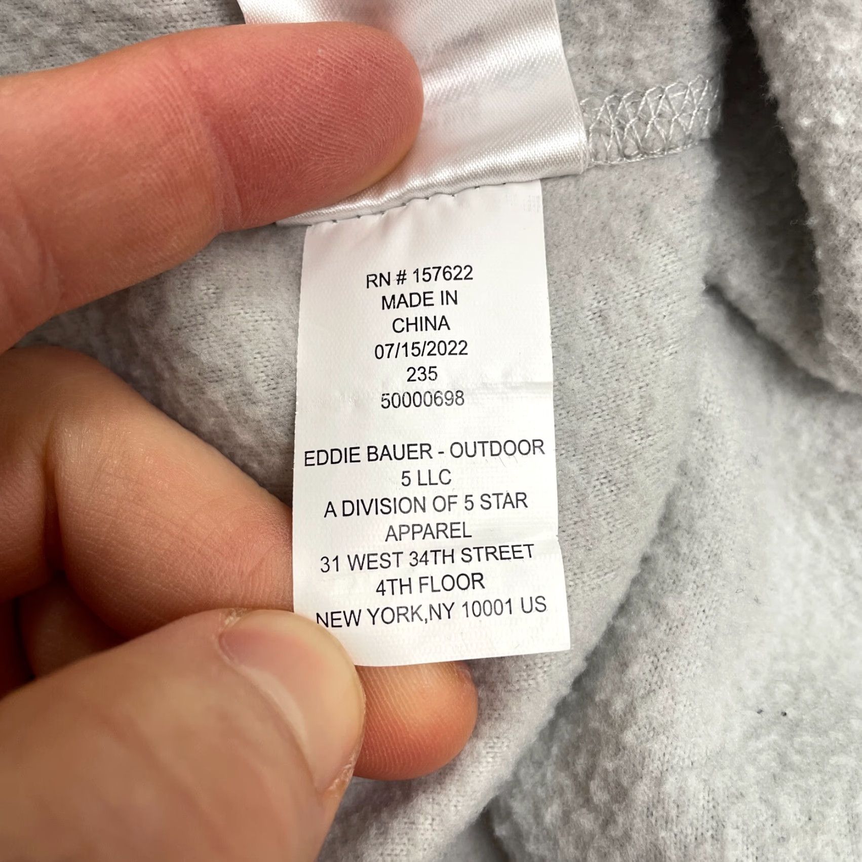Eddie Bauer Eddie Bauer Jacket Men Large Gray Fleece Outdoor Sweatshirt 1/4 Snap Button Size US L / EU 52-54 / 3 - 7 Thumbnail