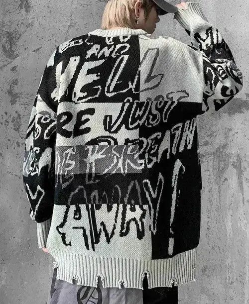 Japanese Brand × Vintage Harajuku Long Sleeve Knitwears Print Sweater Size US M / EU 48-50 / 2 - 3 Thumbnail