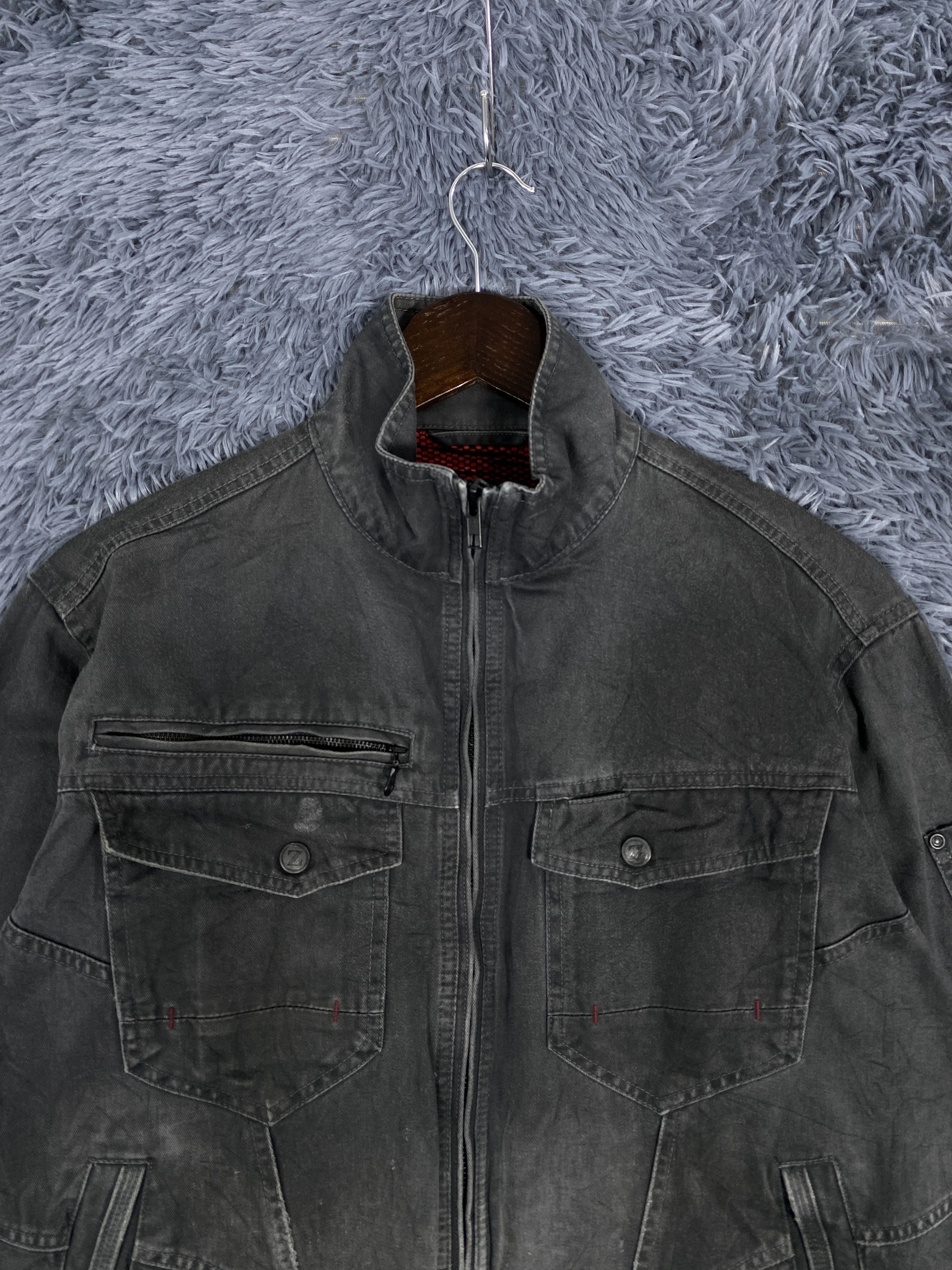 Japanese Brand Vintage Black Utility Zip-Up Jacket – Workwear Style Size US L / EU 52-54 / 3 - 2 Thumbnail