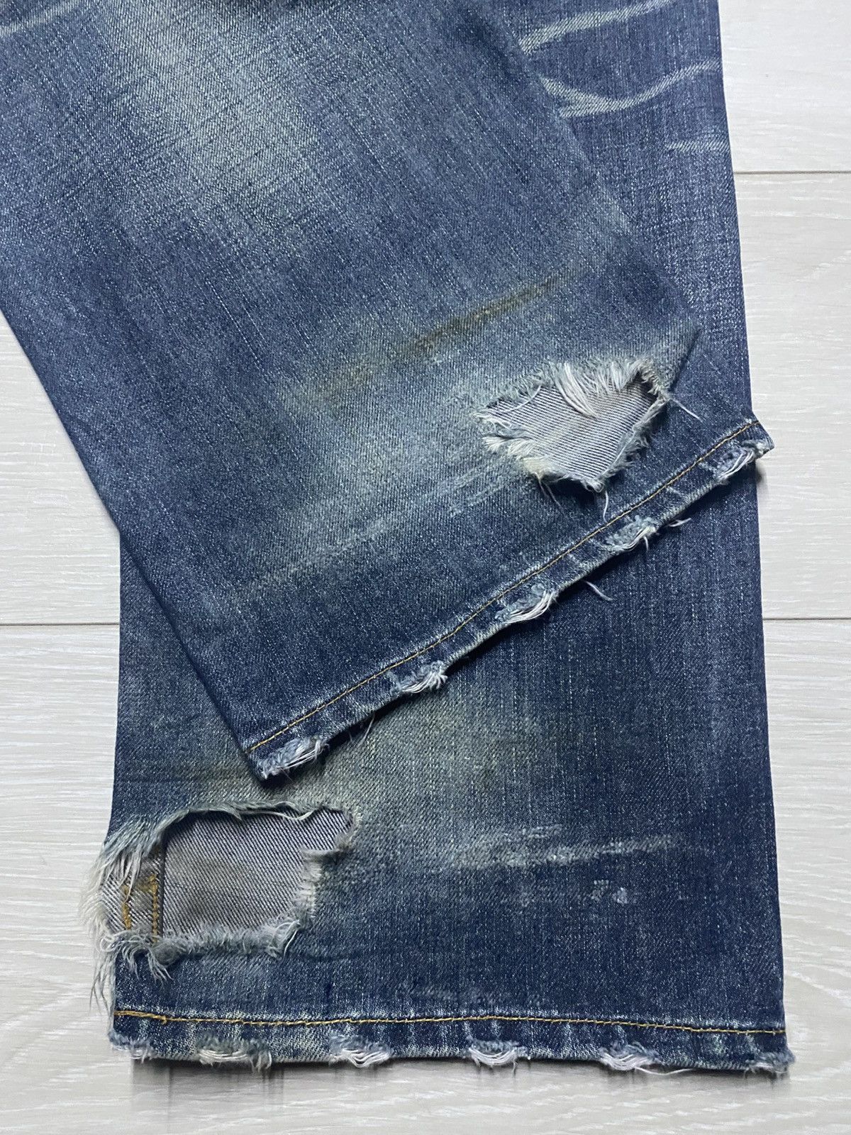 realmad HECTIC Vintage Real Hectic Mud Wash Grunge Distressed Baggy Jeans Size US 35 - 13 Thumbnail