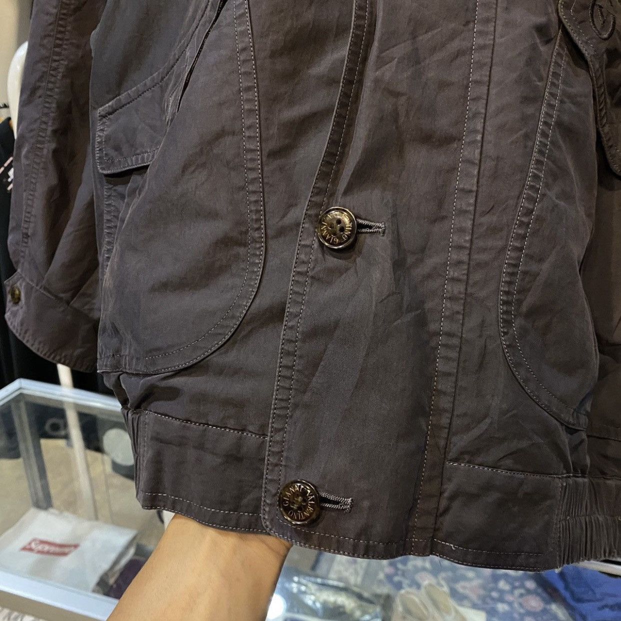 Gianni Valentino Vintage Gianni Valentino Italy Faded Bomber Jacket Size US M / EU 48-50 / 2 - 9 Thumbnail