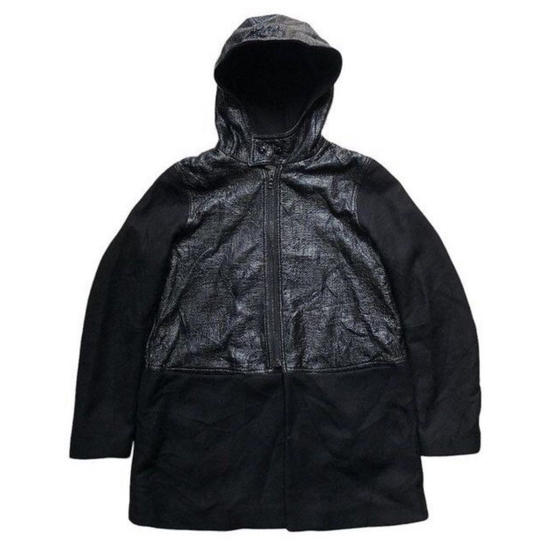 Sandro Sandro Leather Wol Jacket Parka Size M / US 6-8 / IT 42-44 - 1 Thumbnail
