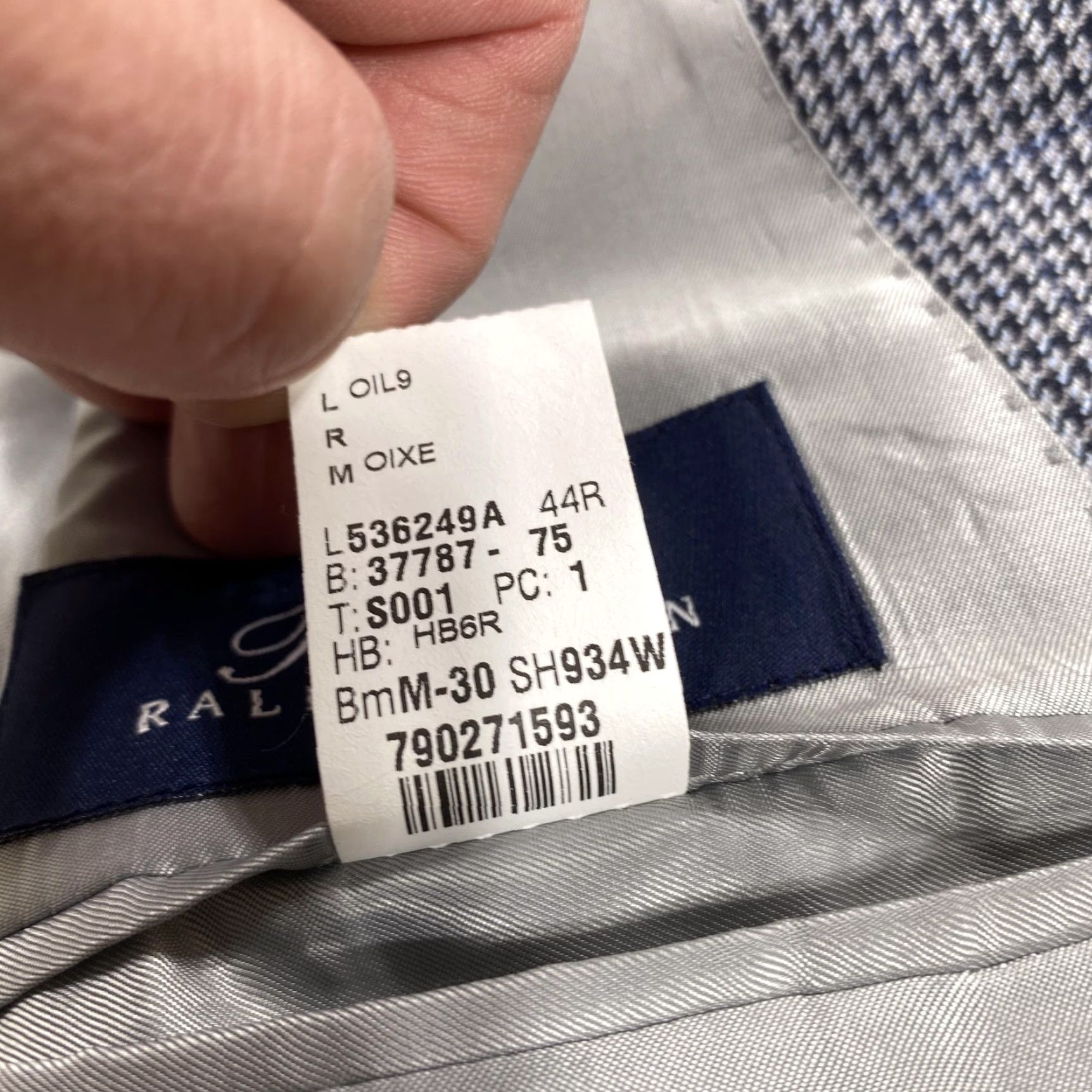 Ralph Lauren VINTAGE Ralph Lauren Blazer Mens 44R Gray Silk Wool Check Sport Coat Made Canada Size 44R - 5 Thumbnail