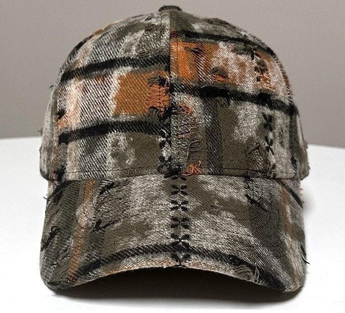 Japanese Brand Streetwear retro punk vintage distressed raw plaid check cap Size ONE SIZE - 5 Thumbnail