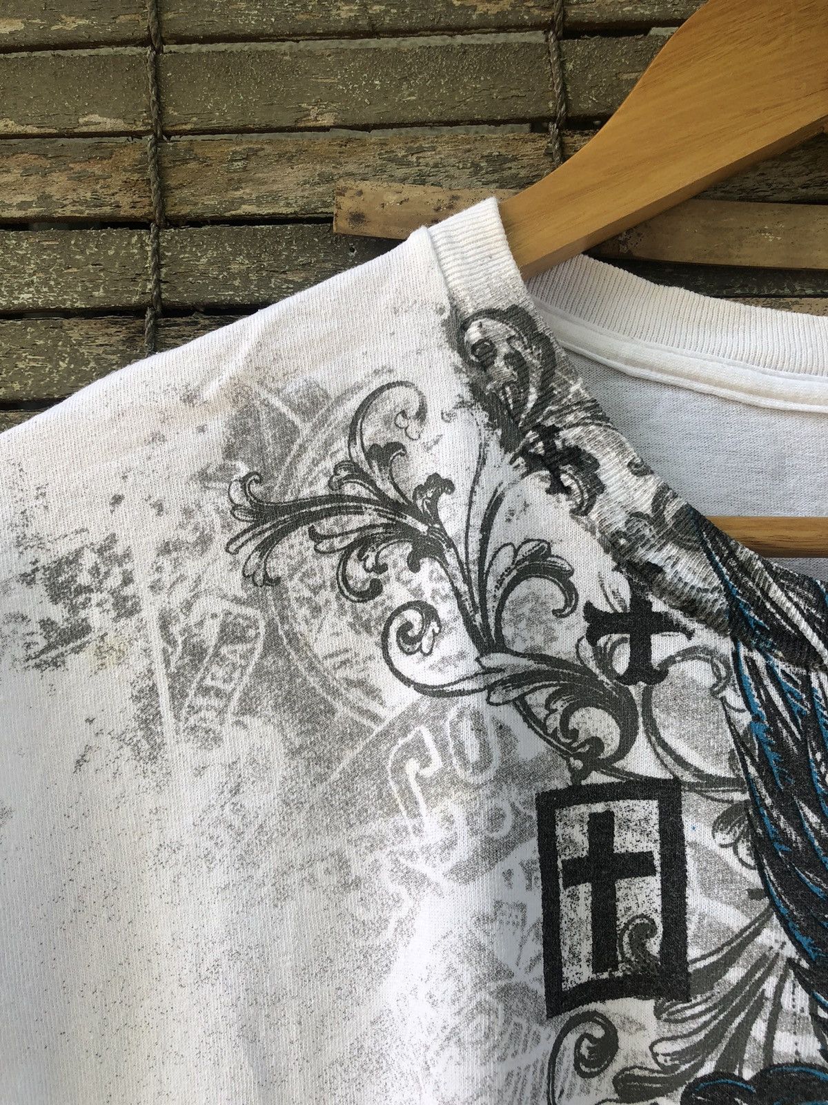 Affliction 🔥Vintage Y2K🔥Skull Cross Wings Affliction Tshirts Size US XL / EU 56 / 4 - 7 Thumbnail