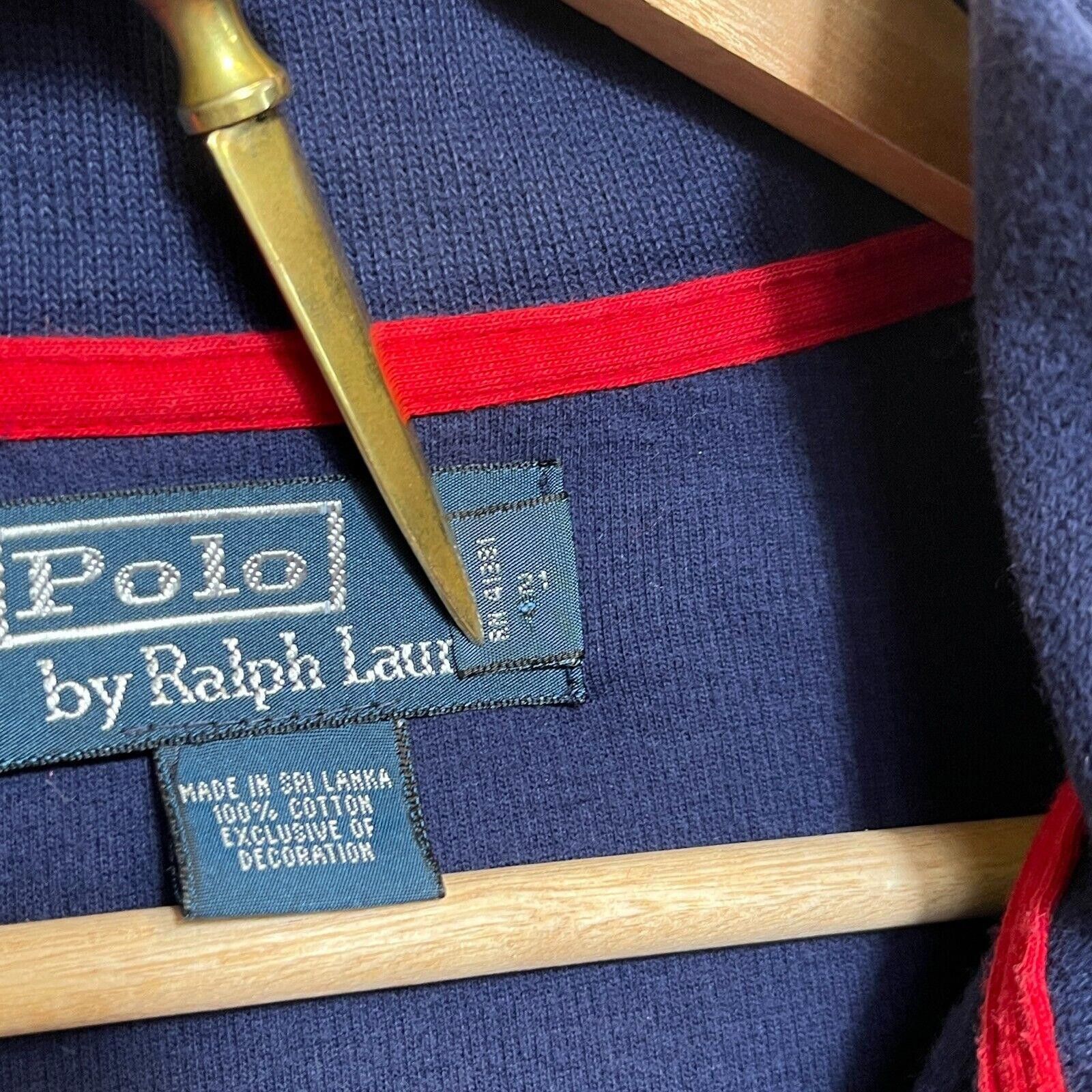Polo Ralph Lauren × Vintage Vintage 90s Polo Ralph Lauren Quarter Zip Sweatshirt XL Size US 36 / EU 52 - 10 Thumbnail