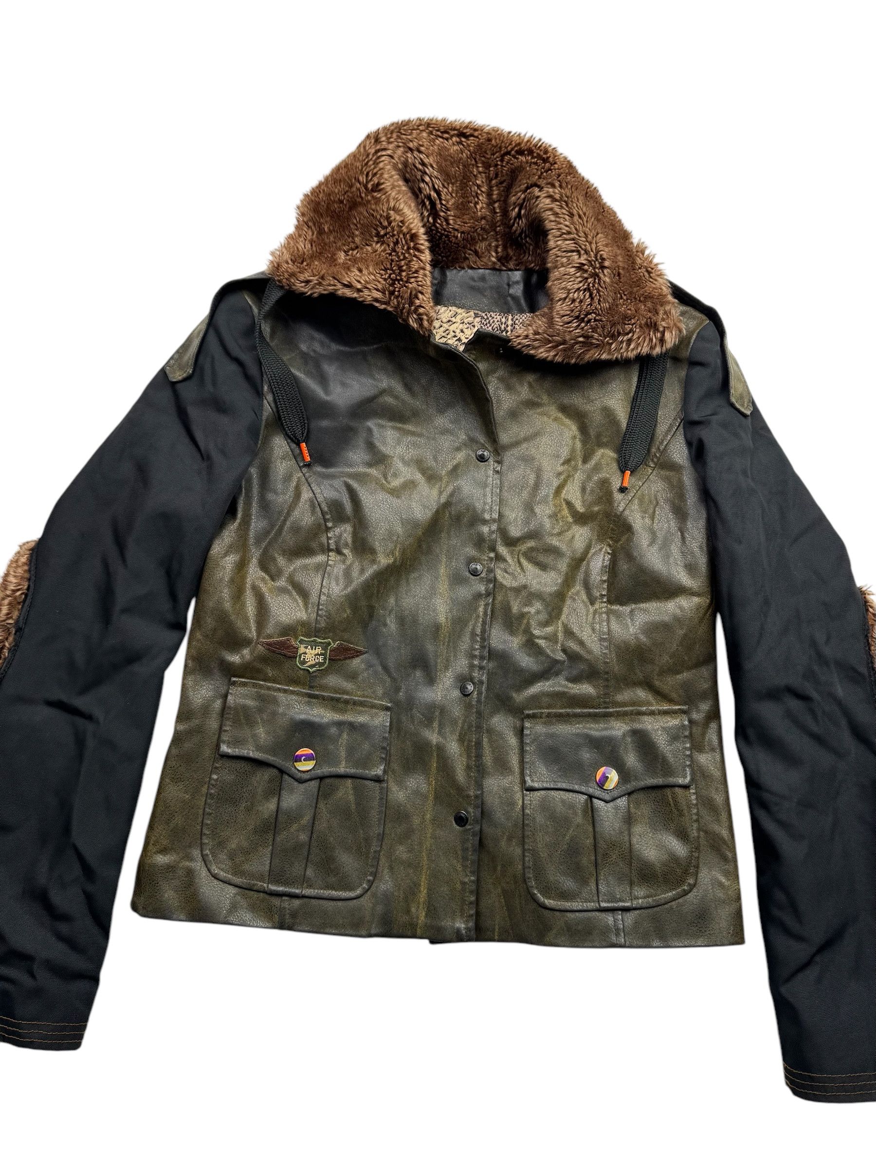 Japanese Brand Vintage Cropped Jacket With Faux Sheepskin Details W130(V9) Size M / US 6-8 / IT 42-44 - 2 Thumbnail