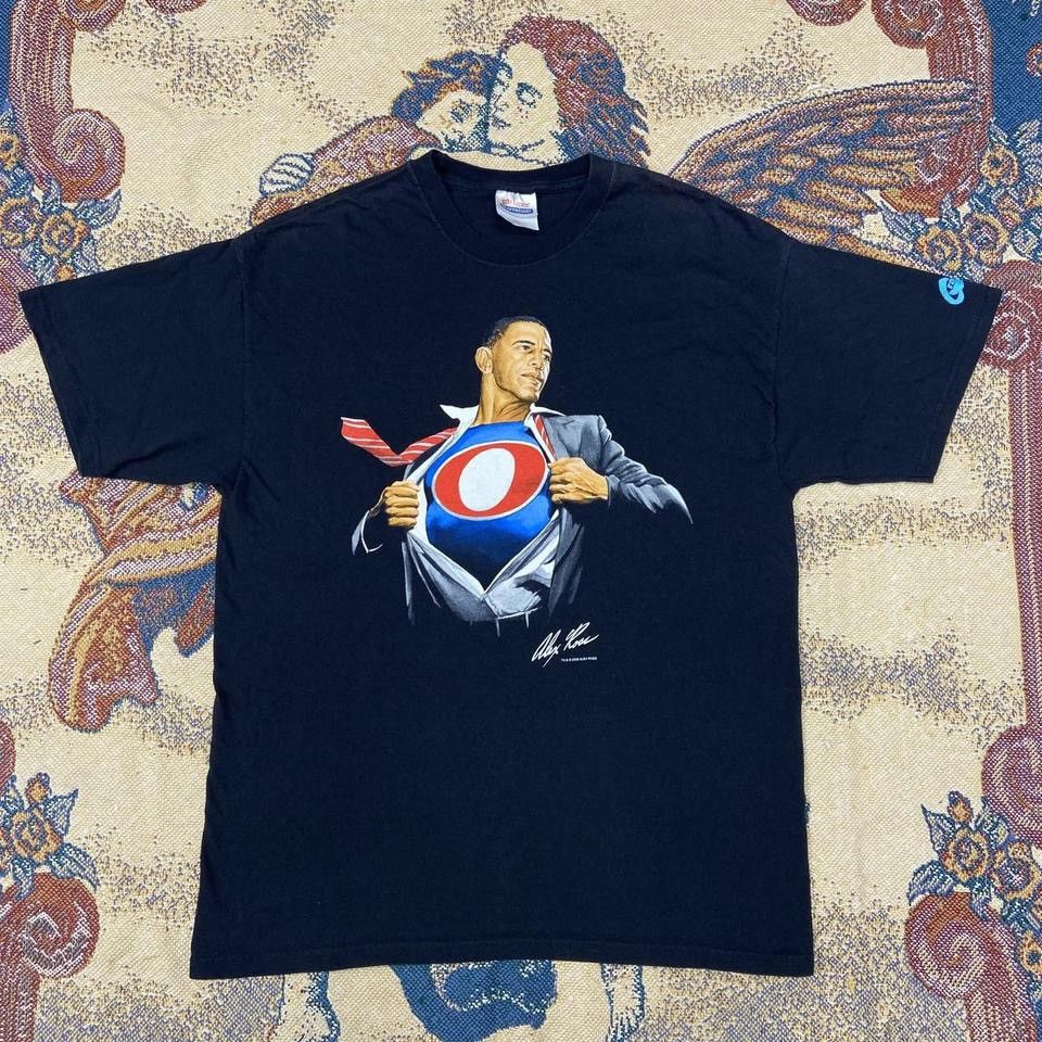 Vintage Vintage Black Obama Superman Shirt Size US L / EU 52-54 / 3 - 1 Thumbnail