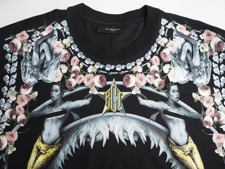 Givenchy Givenchy black floral shark mouth short sleeve Size US XXS / EU 40 - 4 Thumbnail