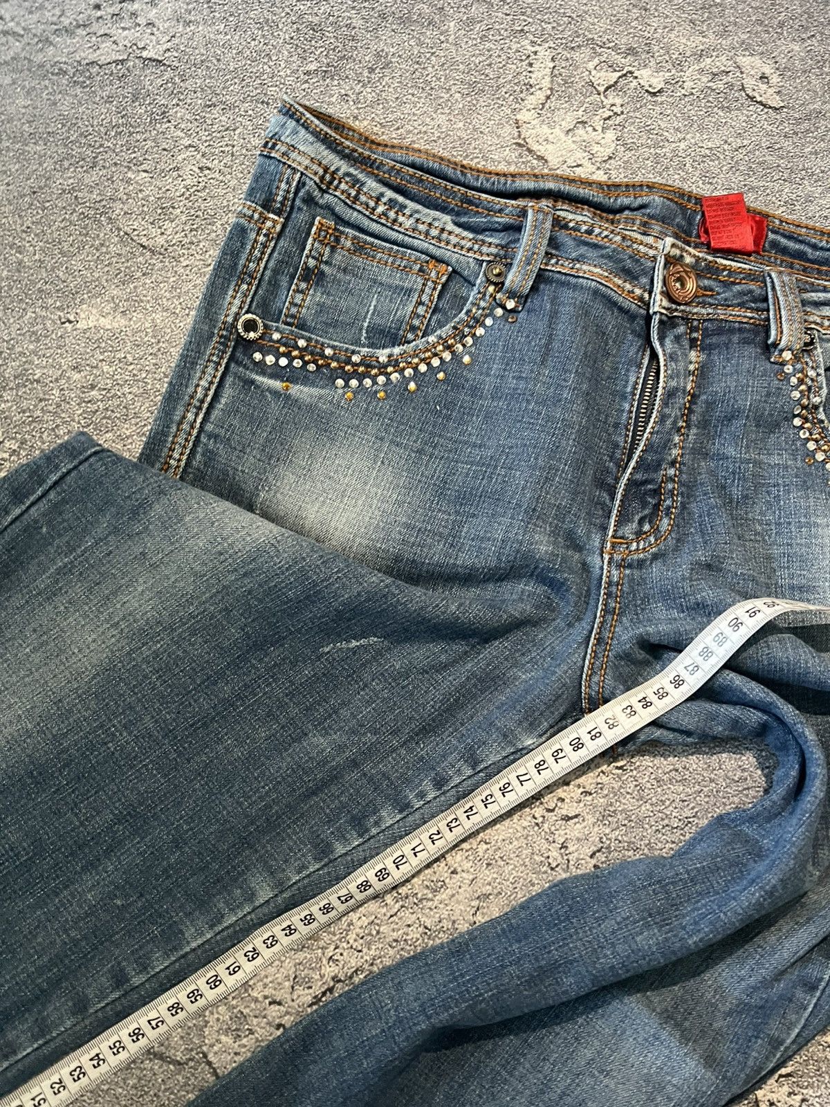 Japanese Brand Japanese Washed Glitter Glamour Slim Jeans Y2K Size US 34 / EU 50 - 10 Thumbnail