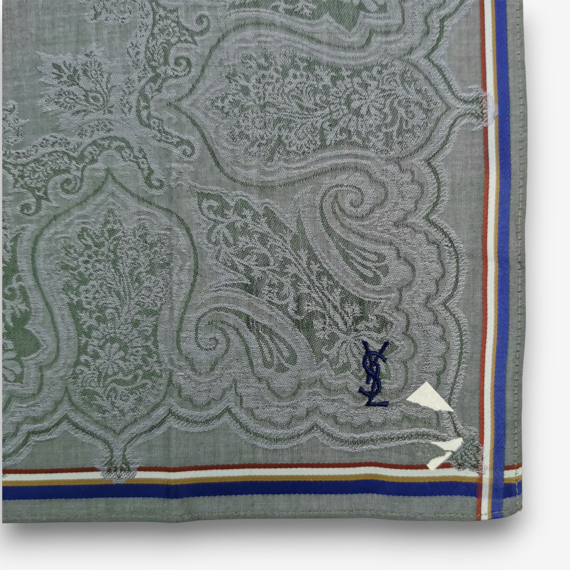 Japanese Brand Vintage Yves Saint Laurent Handkerchief Pocketsquare Bandana Size ONE SIZE - 3 Thumbnail