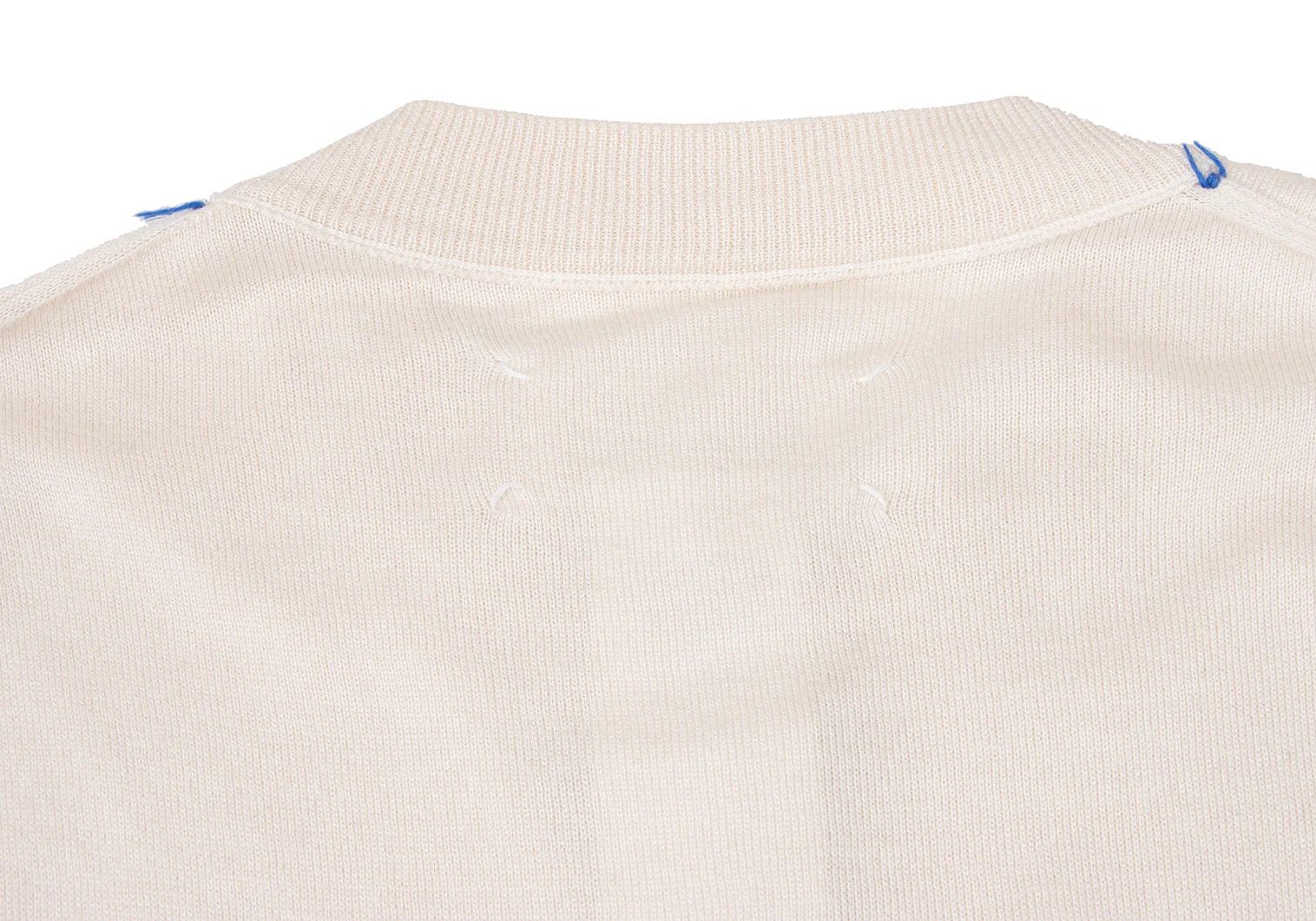 Maison Margiela Color-Stitch Design Knit Sweater in Ivory, Size M Size US M / EU 48-50 / 2 - 10 Thumbnail