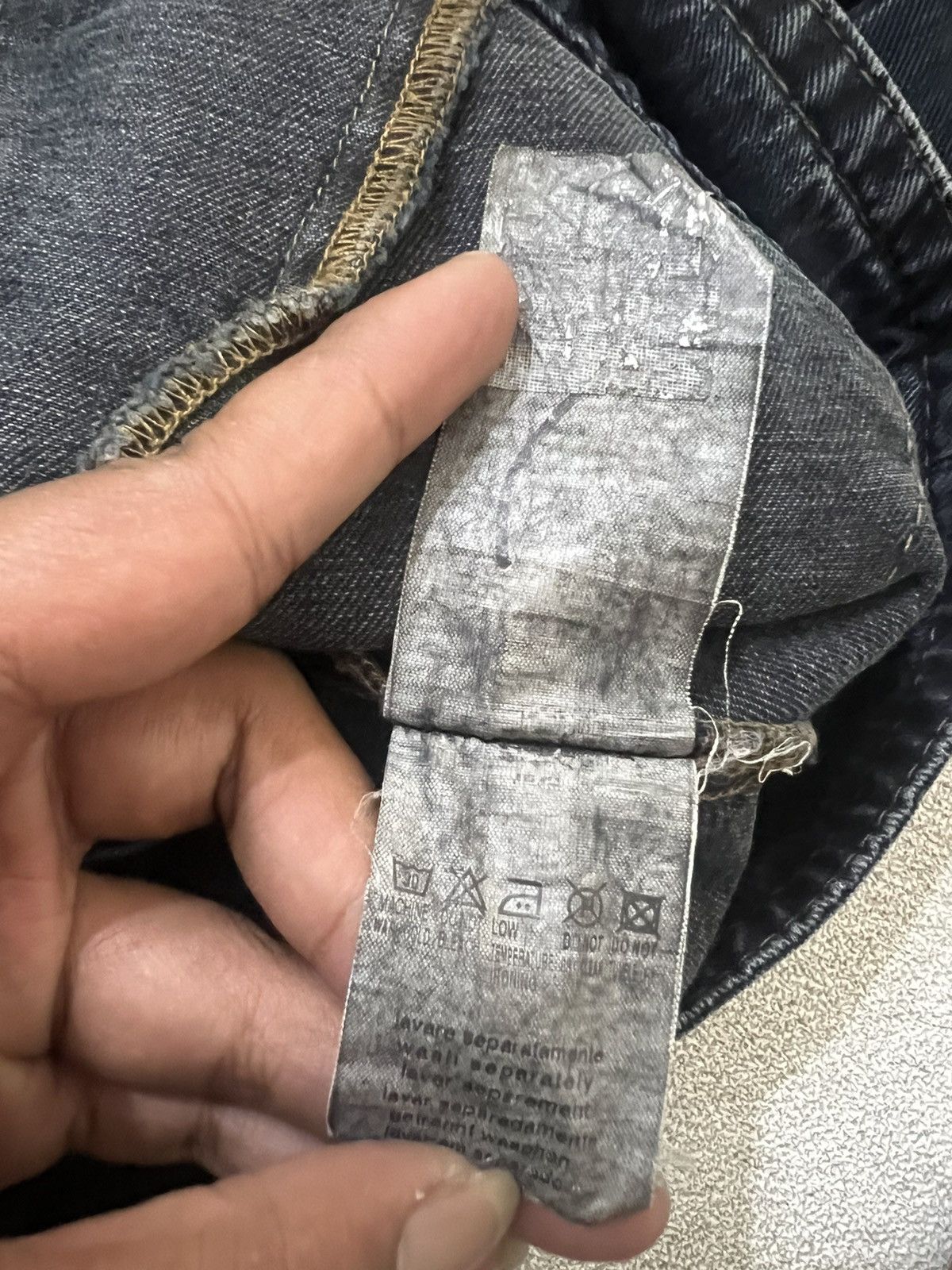 Helmut Lang 2000s Calvin Klein Jeans Wash Napoleon Trucker y2k Lgb Ifsix Size US S / EU 44-46 / 1 - 11 Thumbnail