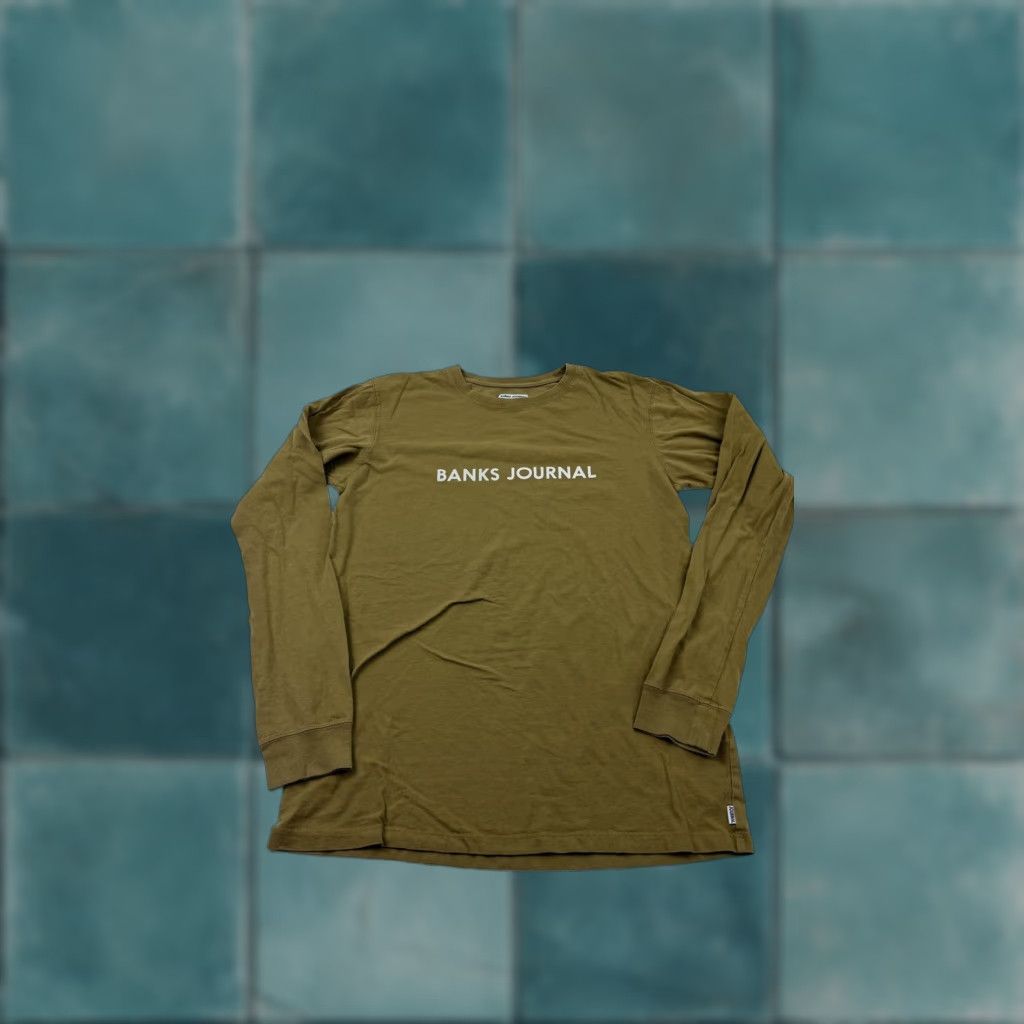 Banks Journal Banks Journal Shirt Mens XS Brown Long Sleeve Crew Neck Organic Cotton Size US XS / EU 42 / 0 - 1 Thumbnail