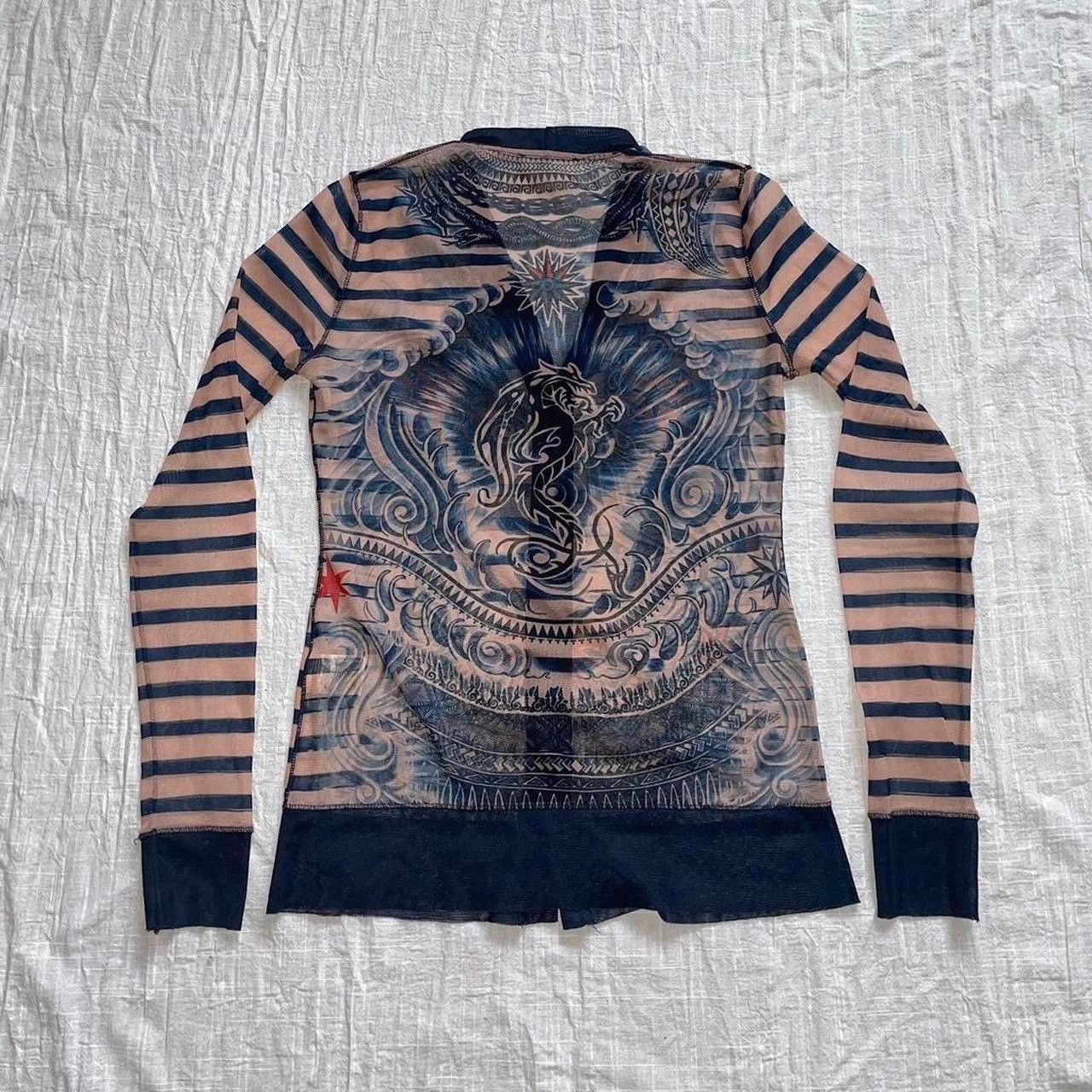 Jean Paul Gaultier Jean Paul Gauliter X Lindex Tattoo-Mesh Top Size S / US 4 / IT 40 - 2 Thumbnail
