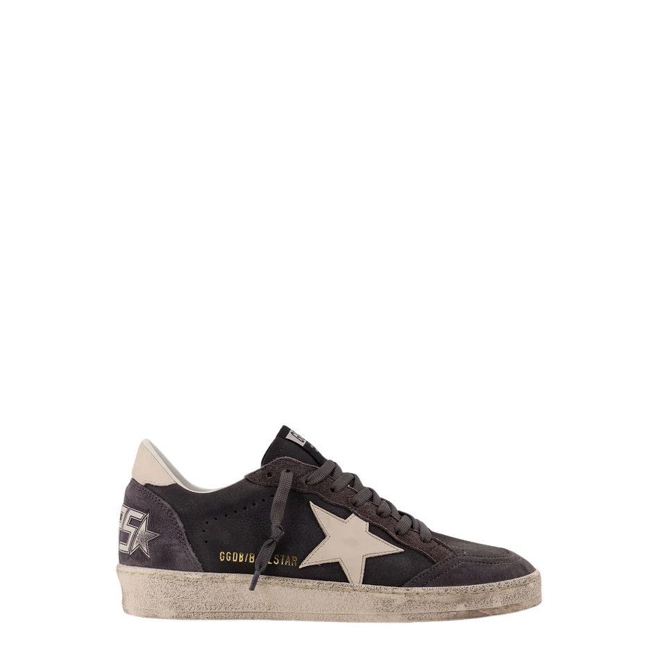 GOLDEN GOOSE Ball Star Men's Gray/White Sneakers New & Authe