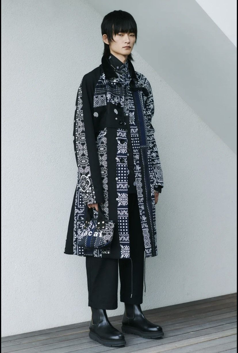 Sacai SS21 Black Paisley Shirt Size US M / EU 48-50 / 2 - 5 Thumbnail