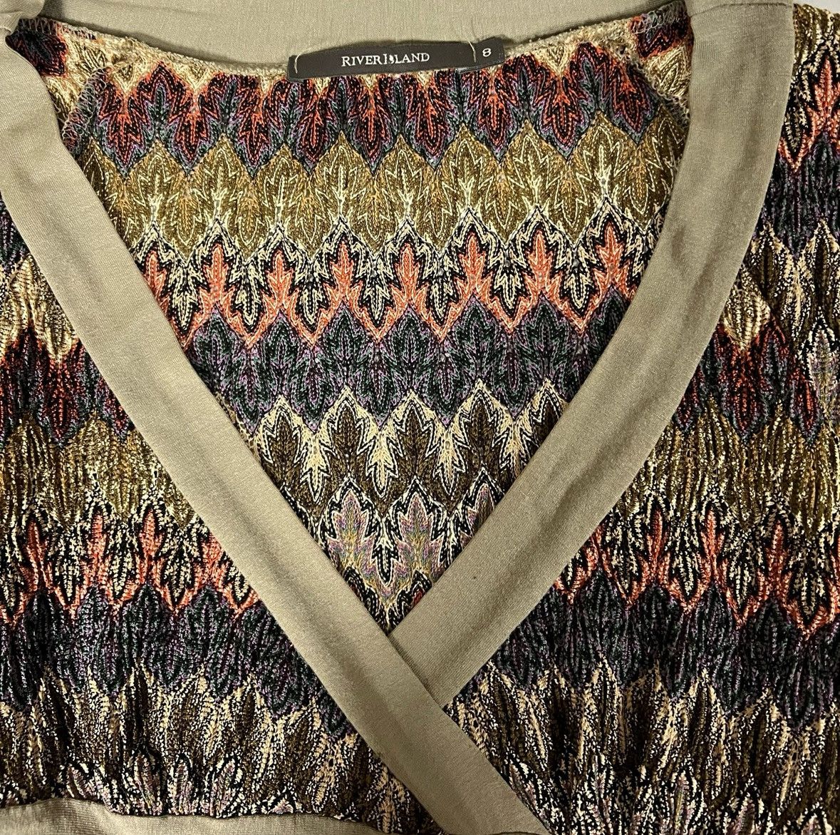 River Island River Island Olive Boho Babydoll Shirt Top Blouse Size 8 🤎✨ Size M / US 6-8 / IT 42-44 - 3 Thumbnail