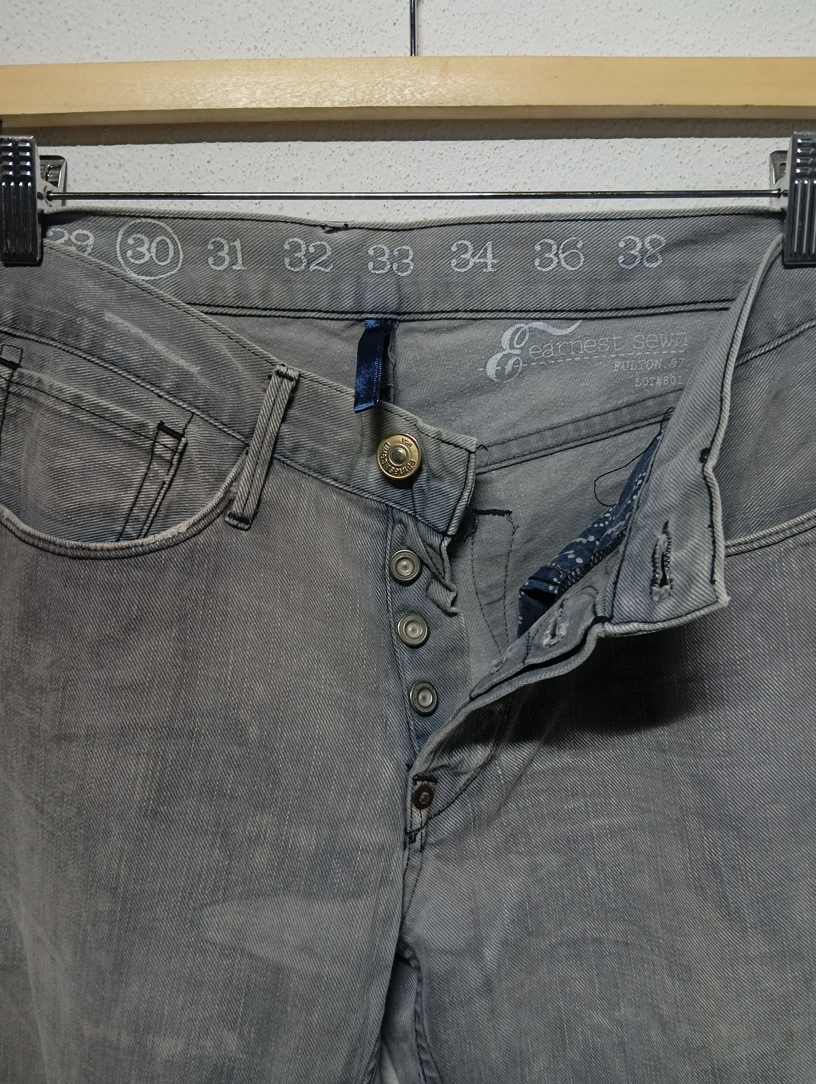 Earnest Sewn vintage earnest sewn distressed denim Size US 31 - 6 Thumbnail