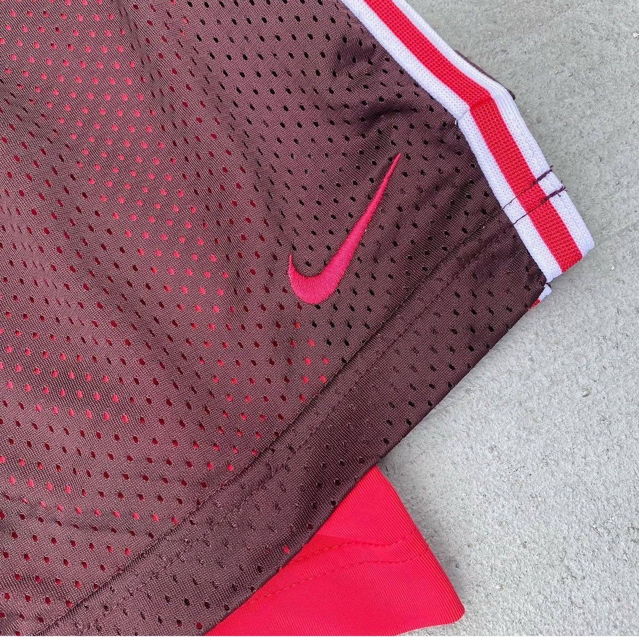 Nike Nike 2-in-1 Dri-Fit Burgundy Brown/Pink Running Shorts Size 32" / US 10 / IT 46 - 2 Thumbnail
