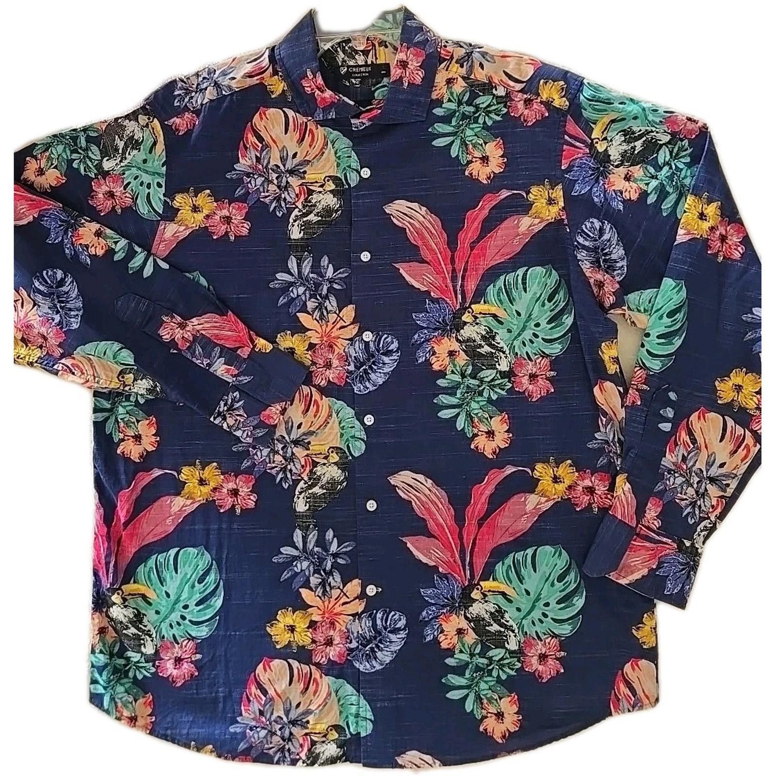 Cremieux Cremieux Mens Tropical Shirt Size L Floral Button Up Cotton Size US L / EU 52-54 / 3 - 1 Thumbnail