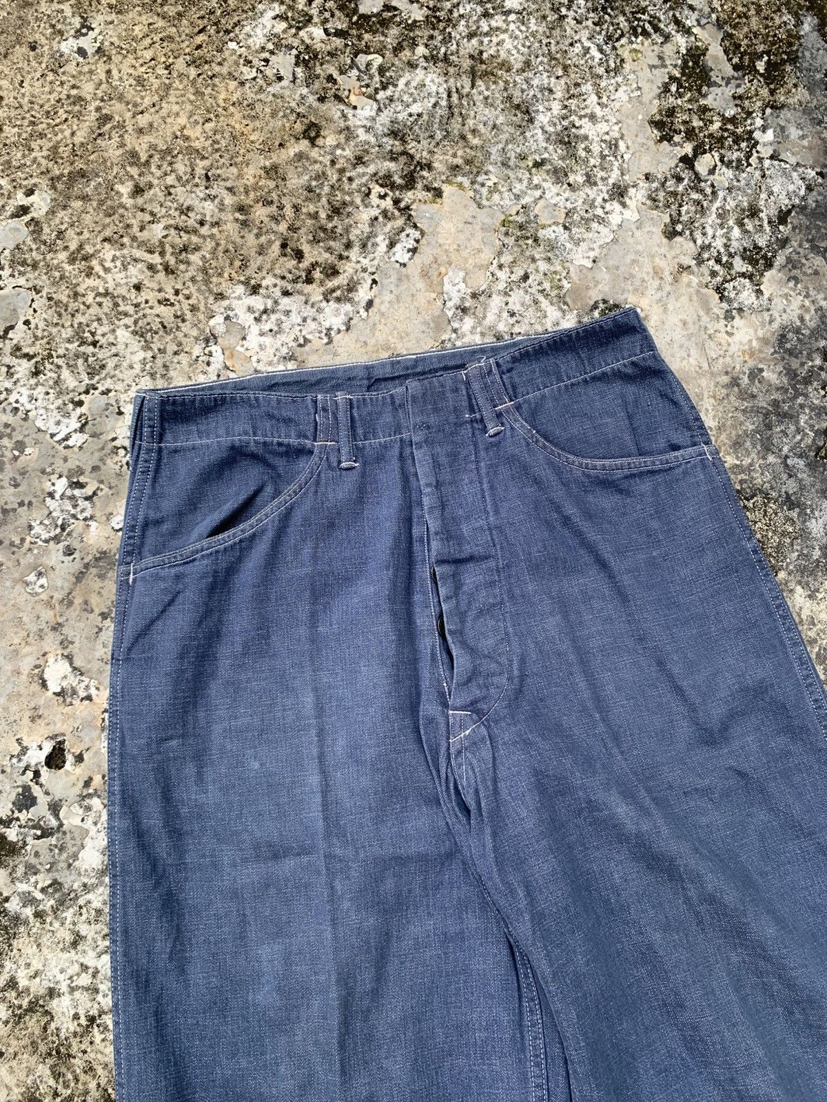 Vintage Vintage 60's Unknown Branded Blue Jeans Size US 31 - 2 Thumbnail
