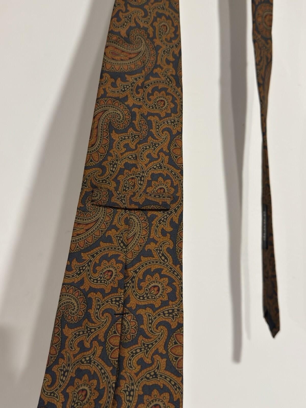 Coach COACH Men's 100% Silk Necktie ITALY Luxury Designe tan Black Size ONE SIZE - 10 Thumbnail