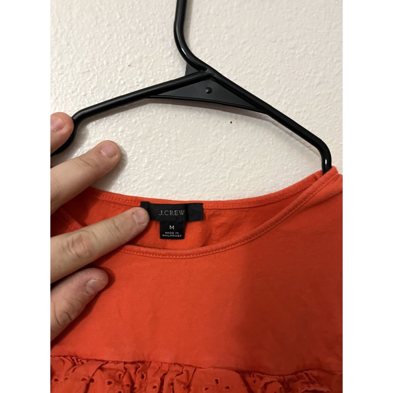 J.Crew J.CREW Orange Ruffle Tank Top Shirt Sleeveless Medium Womens Size M / US 6-8 / IT 42-44 - 2 Thumbnail