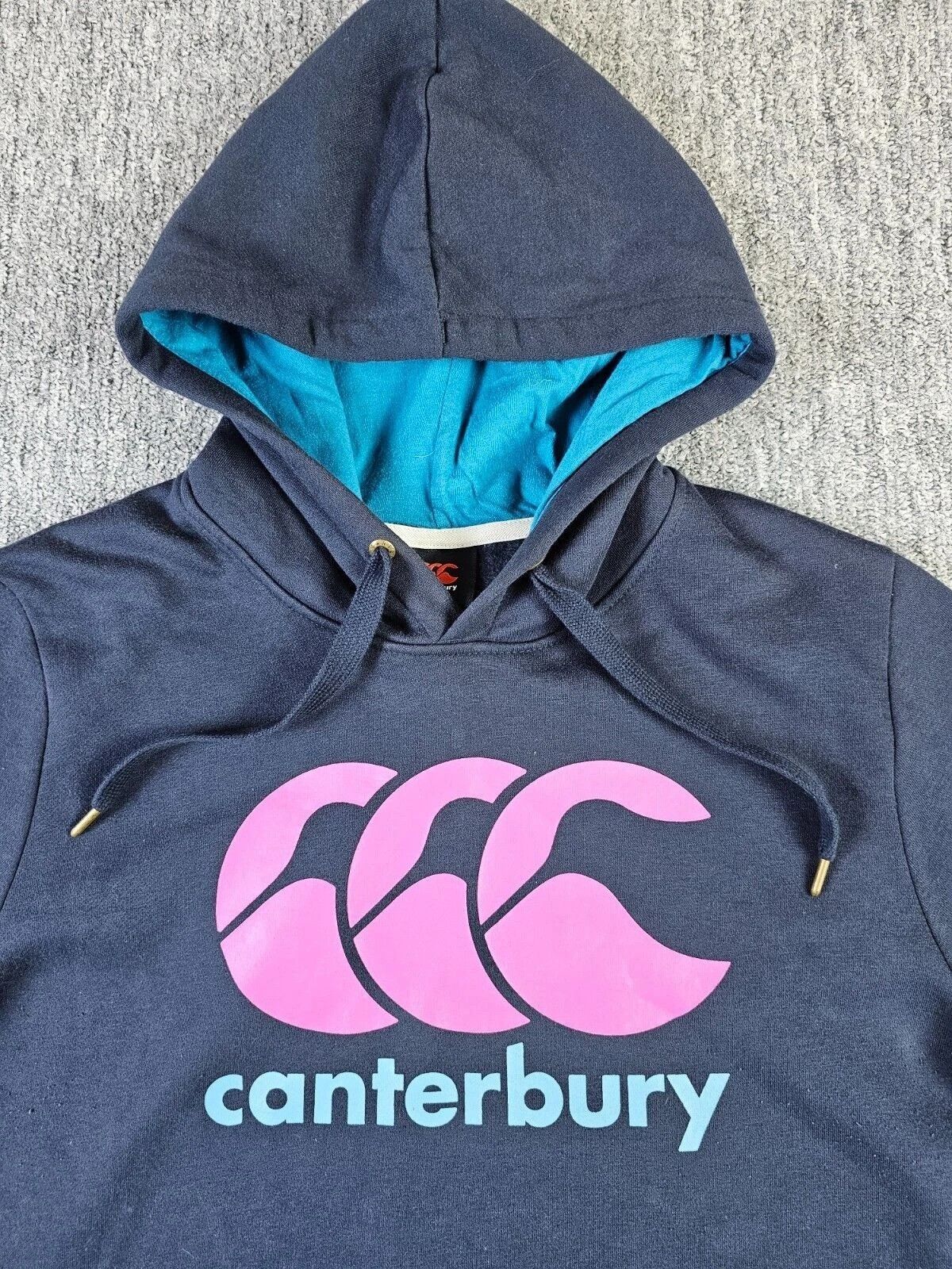 Canterbury of New Zealand Canterbury CCC Rugby Hoodie Navy Pink Logo Boys XL Fleece Size US XL / EU 56 / 4 - 1 Thumbnail
