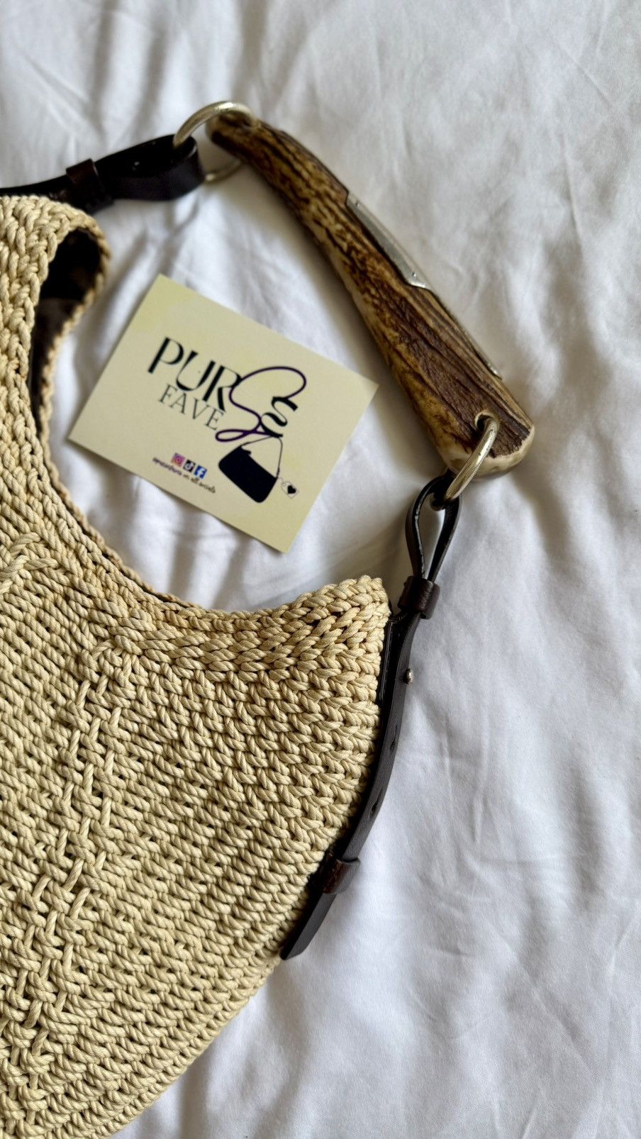 Yves Saint Laurent Yves Saint Laurent Mombasa Raffia Tom Ford Hobo Shoulder Bag Size ONE SIZE - 7 Thumbnail