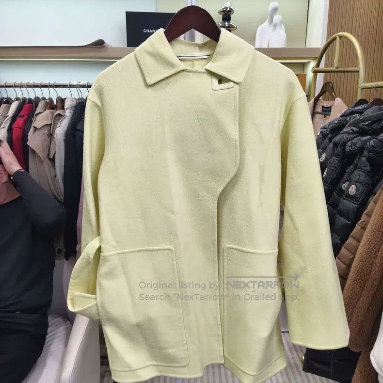 Hermes Hermes Pastel Yellow Cashmere Tie Front Jacket Size XS / US 0-2 / IT 36-38 - 1 Thumbnail