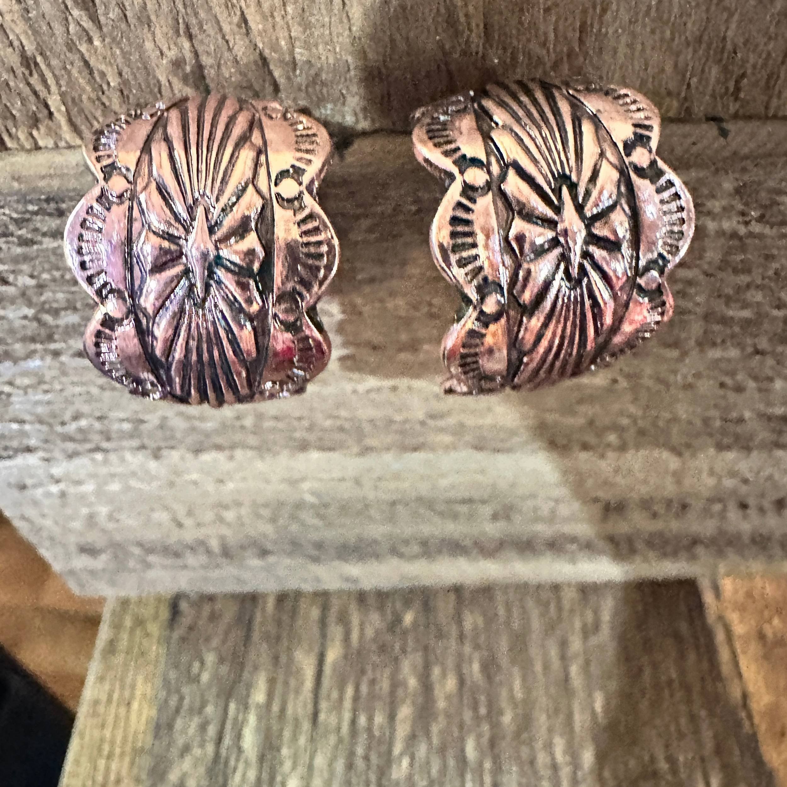 Other Copper Leaf Design Earrings: Embrace Western Elegance Size ONE SIZE - 3 Thumbnail