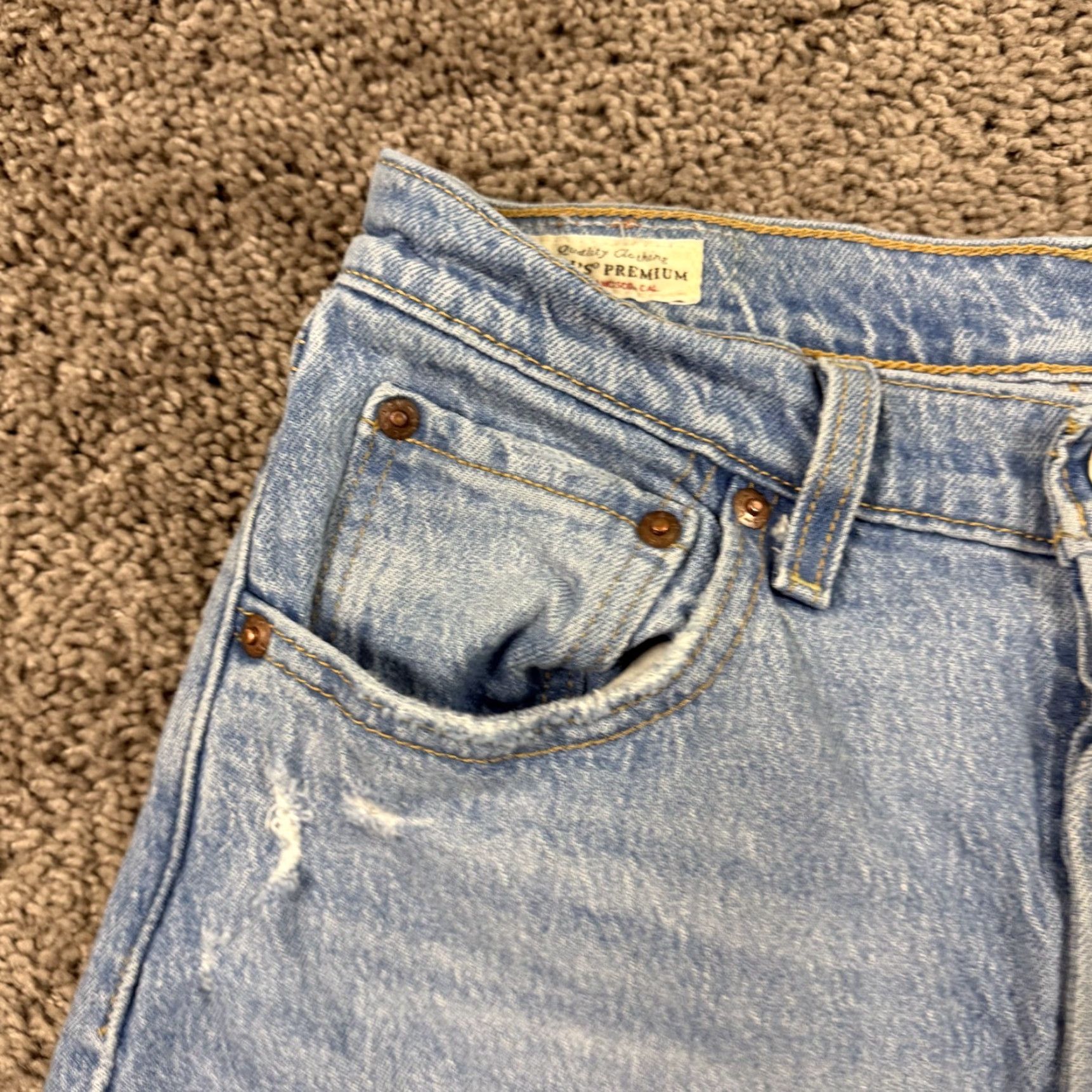 Levi's VINTAGE Levi's Ribcage Jeans Women 27 Regular High Rise Ankle Straight Denim Blue 26x27 Jeans Mens Girls Size 26" / US 2 / IT 38 - 3 Thumbnail