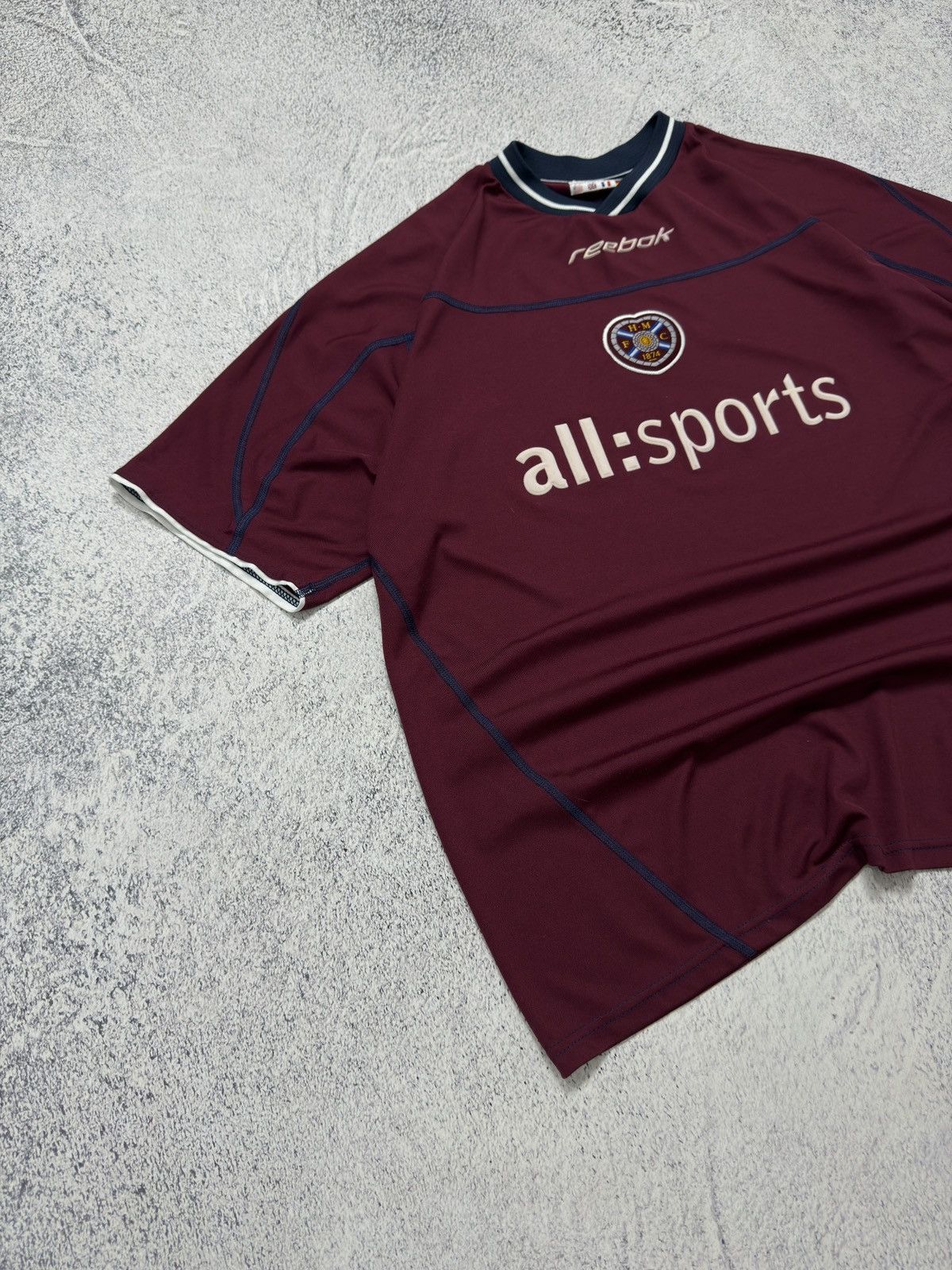 Reebok VTG Reebok Hearts of Midlothian 2002/2004 Home Shirt Jersey Size US XL / EU 56 / 4 - 2 Thumbnail