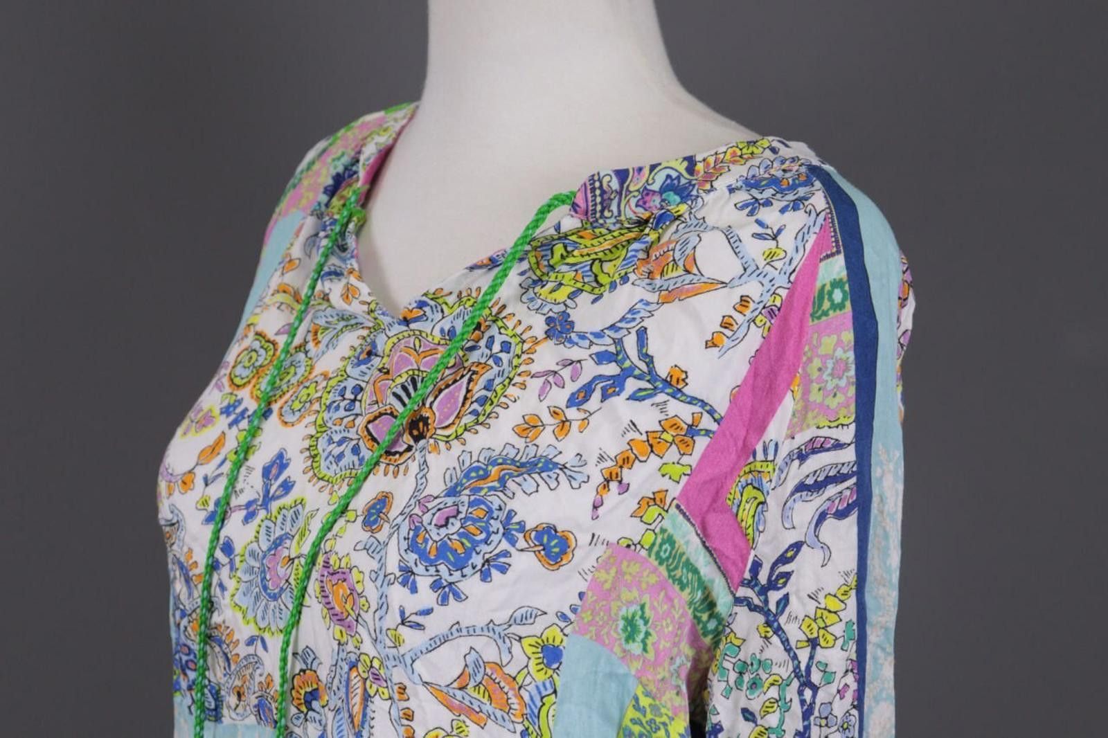 Designer Emily Van Den Bergh Jasquard Floral Blouse Shirt Size 40 Size M / US 6-8 / IT 42-44 - 8 Thumbnail