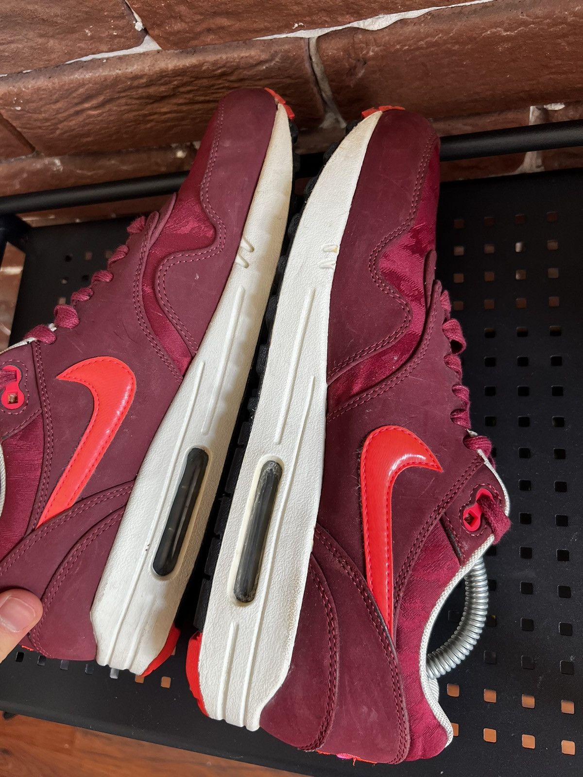 Nike 2013 Nike Air Max 1 Premium Atomic Red Rare Sneakers Hype Size US 9 / EU 42 - 11 Thumbnail