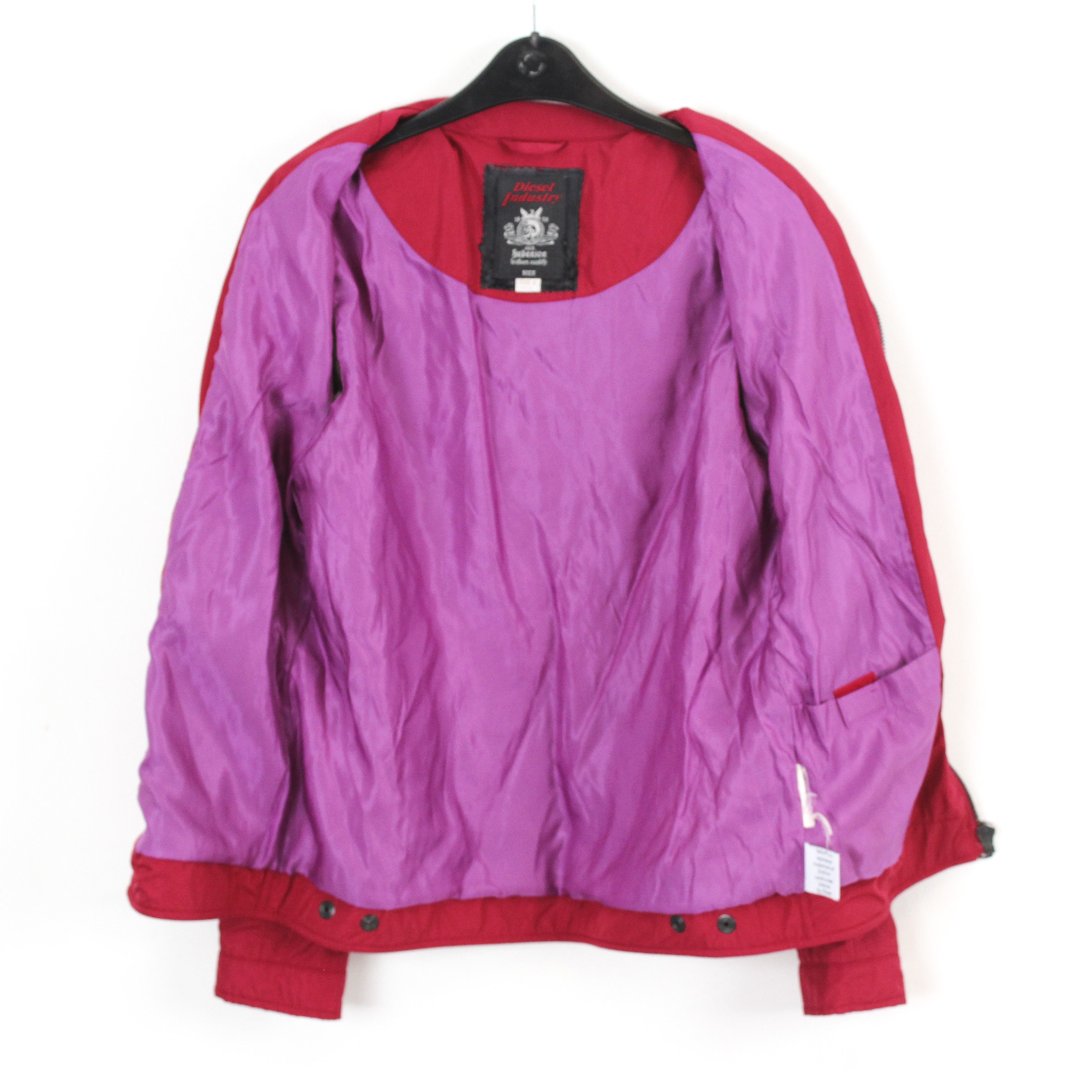 Diesel Teflon Womens S Rain Jacket Coat Windbreaker Red Outerwear Size S / US 4 / IT 40 - 3 Thumbnail
