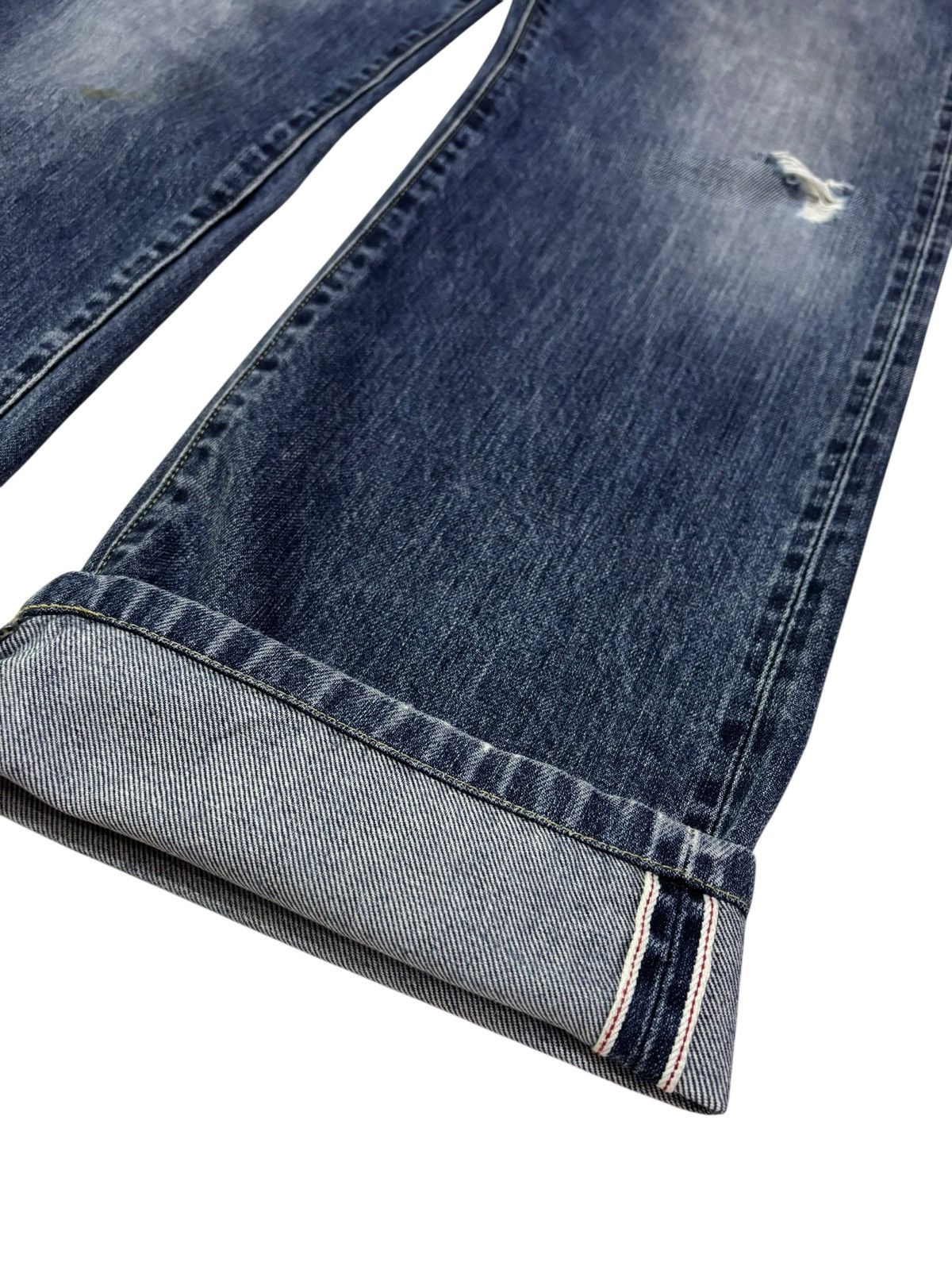 Japanese Brand Vtg Kaihara Denim Uniqlo Selvedge Jeans Size US 33 - 4 Thumbnail