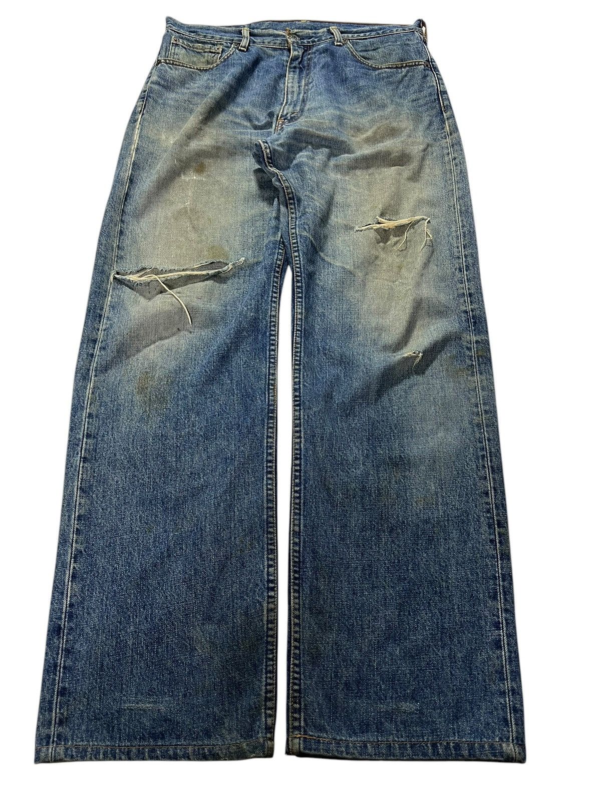 Levi's 💥90’s Baggy💥Vintage Levis 503 Distress Mud Wash Baggy Jeans Size US 33 - 1 Thumbnail