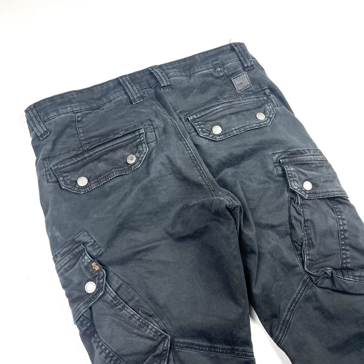 Alpha Industries × Japanese Brand Alpha Industries Vintage Cargo Pants Japanese Brand Black Size US 31 - 7 Thumbnail