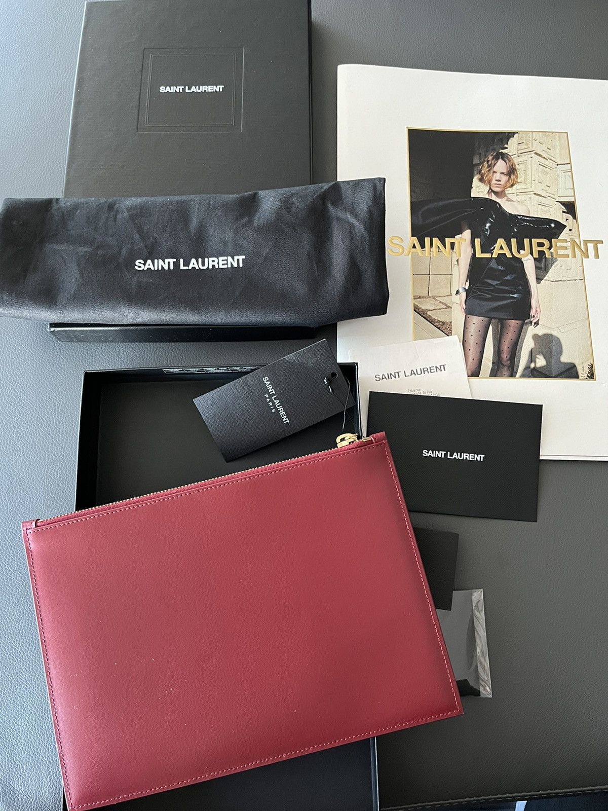 Hedi Slimane × Saint Laurent Paris × Yves Saint Laurent Limited Edition Saint Laurent Logo Leather Bag Size ONE SIZE - 13 Thumbnail