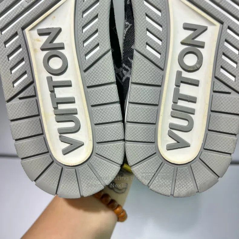 Louis Vuitton Louis Vuitton White and Grey denim shoes Size US 5 / EU 37 - 8 Thumbnail